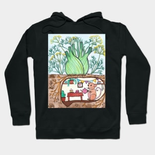 Little Mouse house under a fennel plant Hoodie